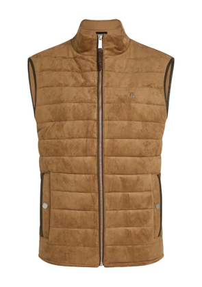 Karl Lagerfeld quilted faux-suede gilet - Brown