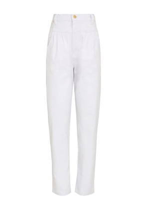 Amapô pleated pocketed straight-leg trousers - White
