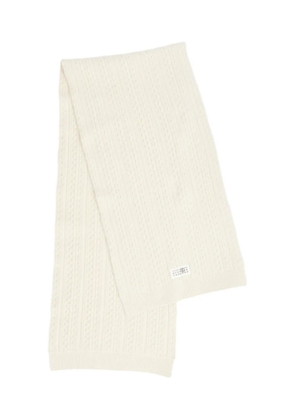 MM6 Maison Margiela ribbed-knit scarf - Neutrals