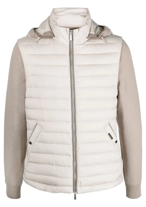 Moorer padded bomber jacket - Neutrals