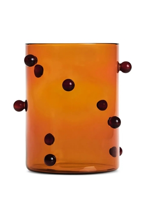 Maison Balzac Pomponette glass vase (21cm) - Orange