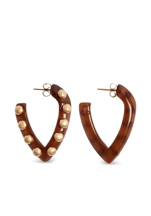 La DoubleJ mini Dew earrings - Brown
