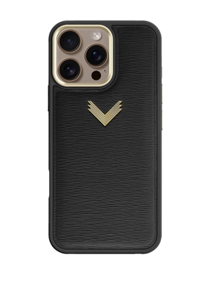 VELANTE leather logo-plaque iPhone 16 Pro Max phone case - Black