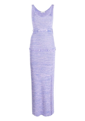 Christopher Esber buttoned-panel knit dress - Purple