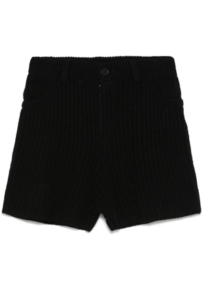 Aya Muse ribbed-knit shorts - Black