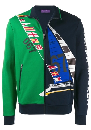 Ralph Lauren Purple Label printed zipped jacket - Blue