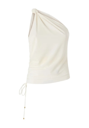 PINKO one-shoulder ruched top - Neutrals