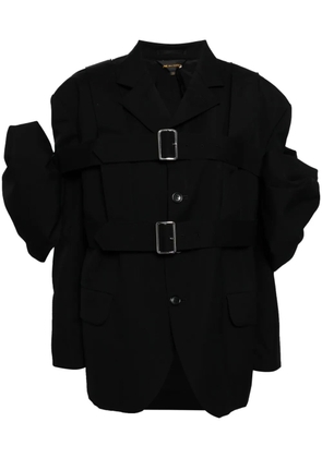 Comme Des Garçons detachable-panel wool blazer - Black
