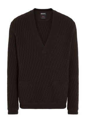 Zegna Oasi V-neck sweater - Brown