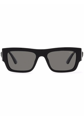 Versace Eyewear logo-plaque square-frame sunglasses - Black