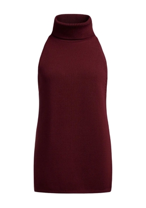 12 STOREEZ roll-neck sleeveless sweater - Red