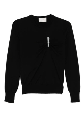 Coperni clip-detail fine-knit jumper - Black