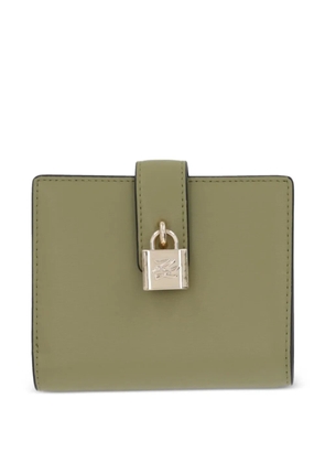 Karl Lagerfeld padlock flap wallet - Green