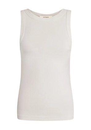 12 STOREEZ ribbed tank top - White