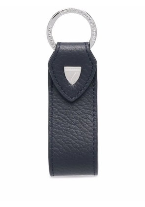 Aspinal Of London pebbled-effect loop keyring - Blue