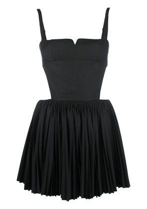 SHUSHU/TONG open-back pleated minidress - Black