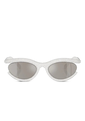 Swarovski Eyewear crystal-embellished sunglasses - White