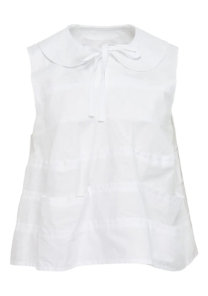 Comme des Garçons TAO Peter Pan-collar layered blouse - White