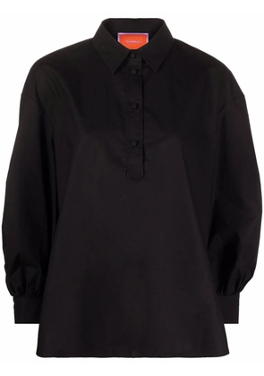La DoubleJ Poet button-placket cotton shirt - Black