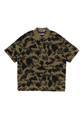 A BATHING APE® camouflage-print polo shirt - Green