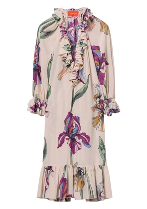 La DoubleJ Jude floral-print midi dress - Neutrals