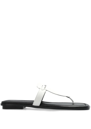 Michael Michael Kors logo-plaque flip-flops - White