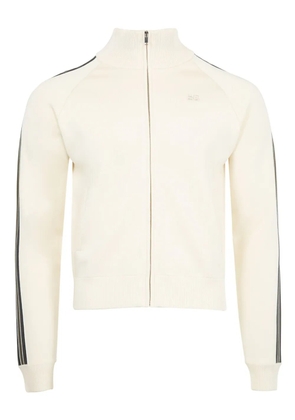 Wales Bonner stripe-detail zip-up sweatshirt - Neutrals