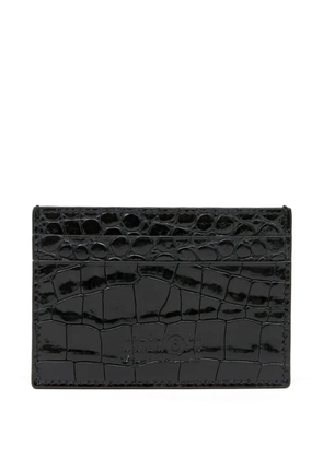 MM6 Maison Margiela crocodile-embossed cardholder - Black