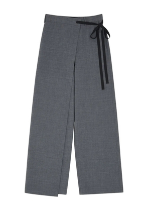 MM6 Maison Margiela tie-detail tailored trousers - Grey