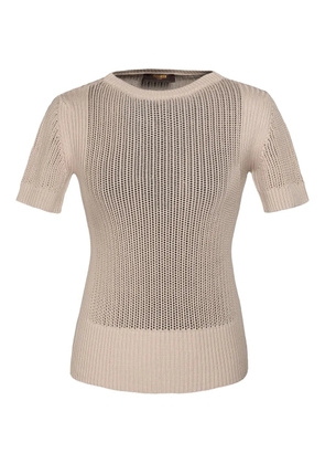 Moorer cotton T-shirt - Neutrals