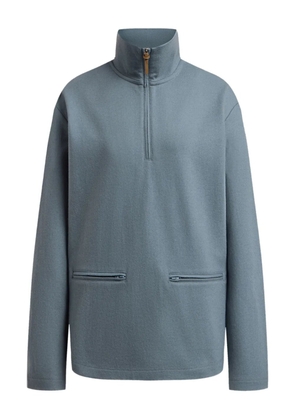 12 STOREEZ half-zip high-neck sweatshirt - Blue