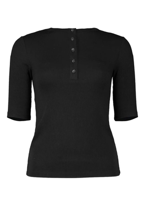 Vince rib henley top - Black