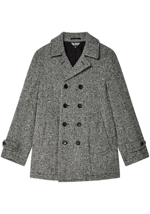 Black Comme Des Garçons herringbone coat
