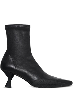 Marine Serre pointed-toe sculpted-heel boots - Black