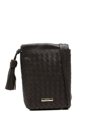 Aspinal Of London Hudson woven mini crossbody bag - Brown