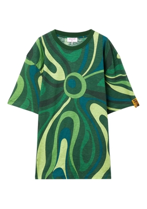 PUCCI Flamed jersey T-shirt - Green
