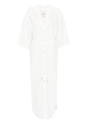 Nanushka striped shirt dress - White