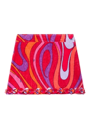PUCCI Marmo-print embroidered mini skirt - Pink