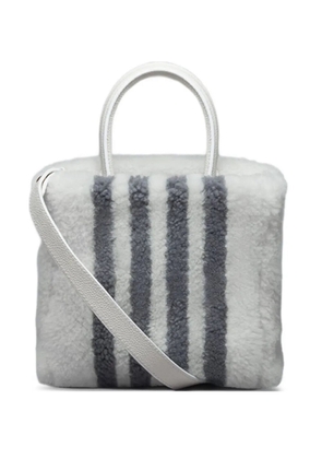 Thom Browne shearling stripe tote bag - White