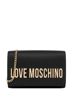Love Moschino logo-lettering clutch bag - Black