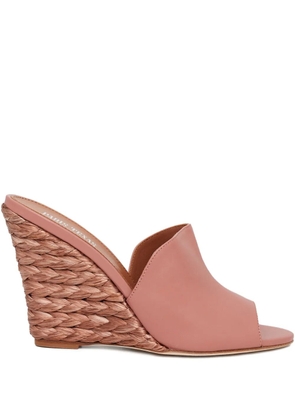 Paris Texas raffia wedge sandals - Pink
