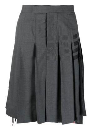 Thom Browne stepped box-pleat skirt - Grey