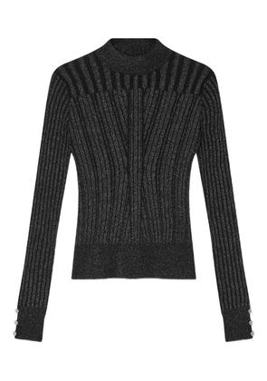 Versace button-detail cotton sweater - Black