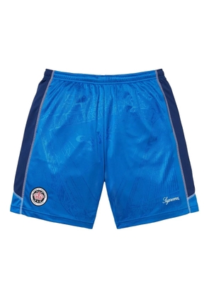 Supreme patterned-jacquard soccer shorts - Blue