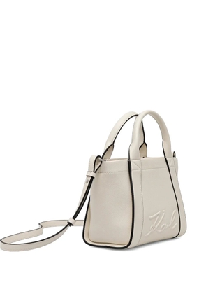 Karl Lagerfeld embossed-logo tote logo - White