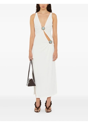 Christopher Esber stone cascade tank midi dress - White