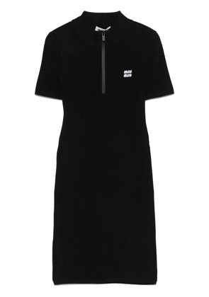 Miu Miu ribbed mini dress - Black