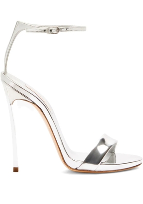 Casadei 120mm metallic heeled sandals - Silver