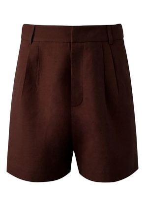 MISCI linen-cotton tailored shorts - Brown