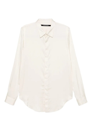 Julius curve-hem shirt - White